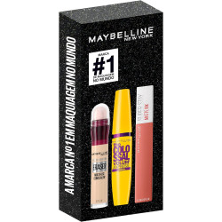 Maybelline NY Kit Queridinhos Batom Líquido Matte Ink 65 Seductress + Máscara De Cílios Colossal Lavável + Corretivo Eraser 120 Light