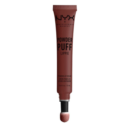 NYX PROFESSIONAL MAKEUP Powder Puff Lippie Lip Cream, Liquid Lipstick - Cool Intentions (Light Brown With Pink Undertones)